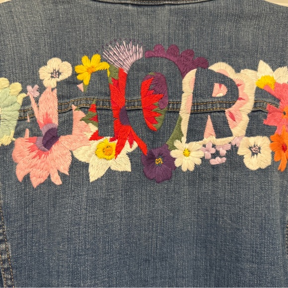 Pilcro and the Letterpress by Anthropologie embroidered Amore Jean Jacket - Picture 6 of 7